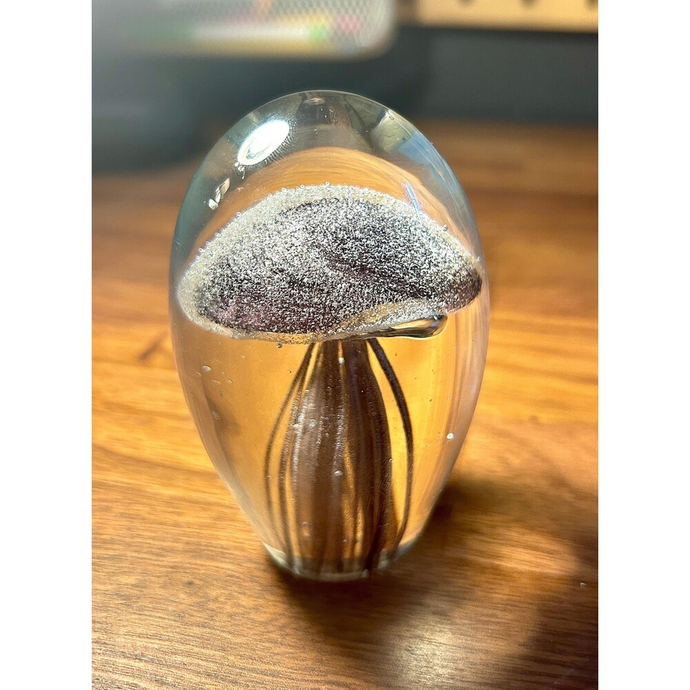 Vintage Art - Beautiful Glass Jellyfish Paper Weight